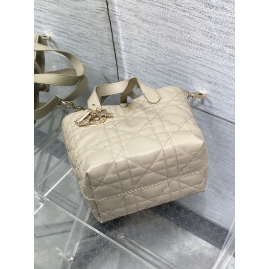 Replica Dior Small/Medium Dior Toujours Vertical Tote Bag Apricot