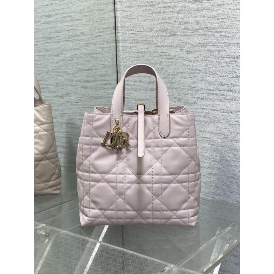 Replica Dior Small/Medium Dior Toujours Vertical Tote Bag Pink