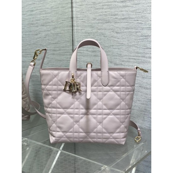 Replica Dior Small/Medium Dior Toujours Vertical Tote Bag Pink