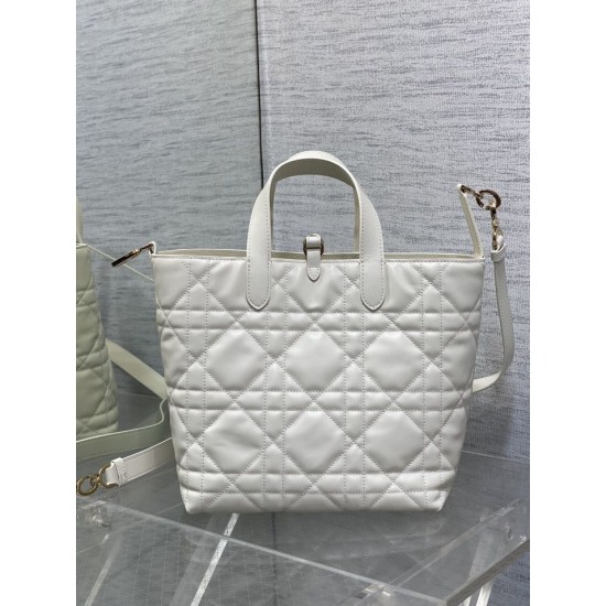 Replica Dior Small/Medium Dior Toujours Vertical Tote Bag White