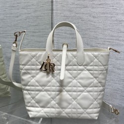 Replica Dior Small/Medium Dior Toujours Vertical Tote Bag White