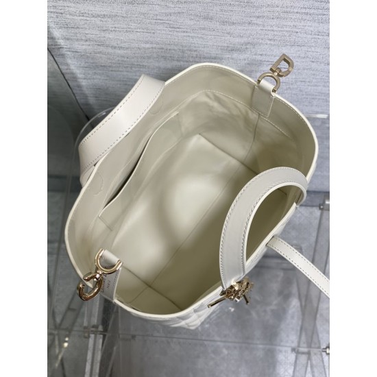 Replica Dior Small/Medium Dior Toujours Vertical Tote Bag White