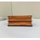 Replica Fendi Peekaboo ISeeU Small Selleria bag with 556 hand-sewn topstitches Brown