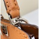Replica Fendi Peekaboo ISeeU Small Selleria bag with 556 hand-sewn topstitches Brown
