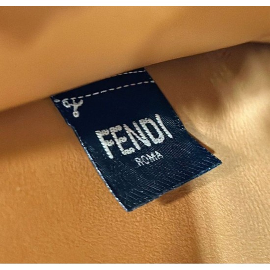 Replica Fendi Peekaboo ISeeU Small Selleria bag with 556 hand-sewn topstitches Brown