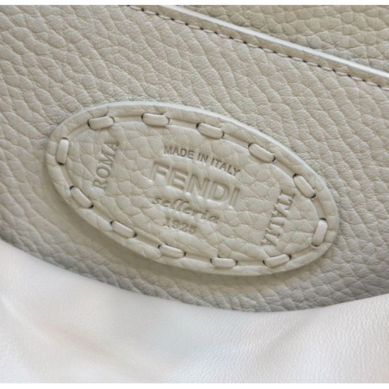 Replica Fendi Peekaboo ISeeU Small Selleria bag with 556 hand-sewn topstitches Beige