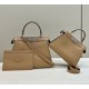Replica Fendi Peekaboo ISeeU Small Selleria bag with 556 hand-sewn topstitches Brown
