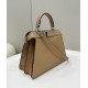 Replica Fendi Peekaboo ISeeU Small Selleria bag with 556 hand-sewn topstitches Brown