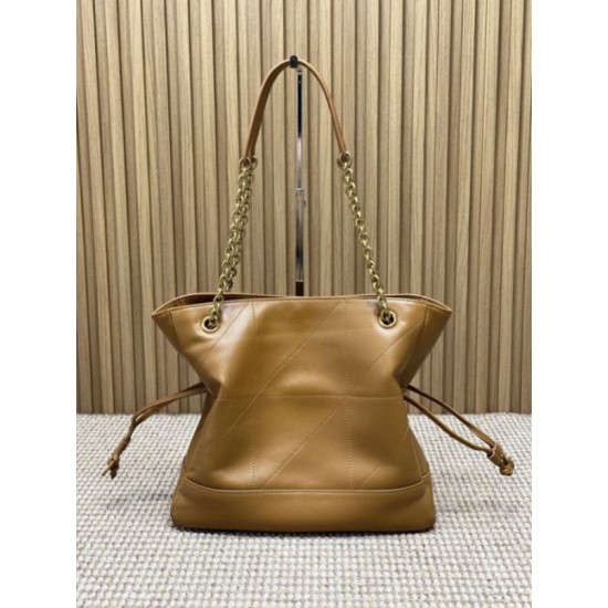 Replica YSL Saint Laurent Jamie 4.3 Large Pochon Shopping Bag Brown