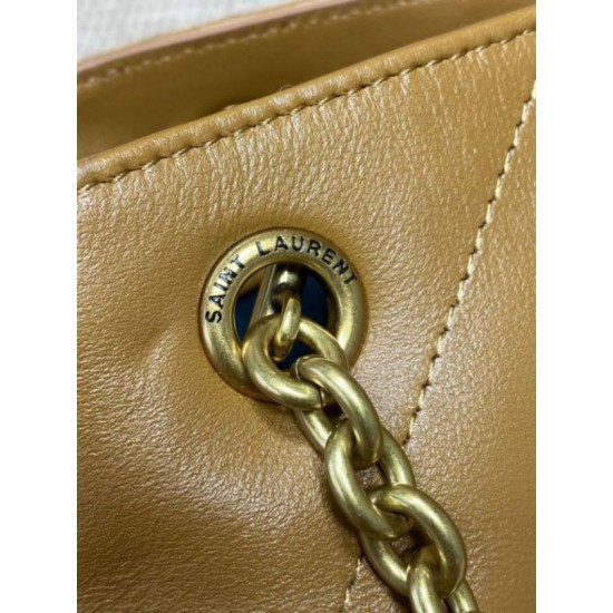 Replica YSL Saint Laurent Jamie 4.3 Large Pochon Shopping Bag Brown