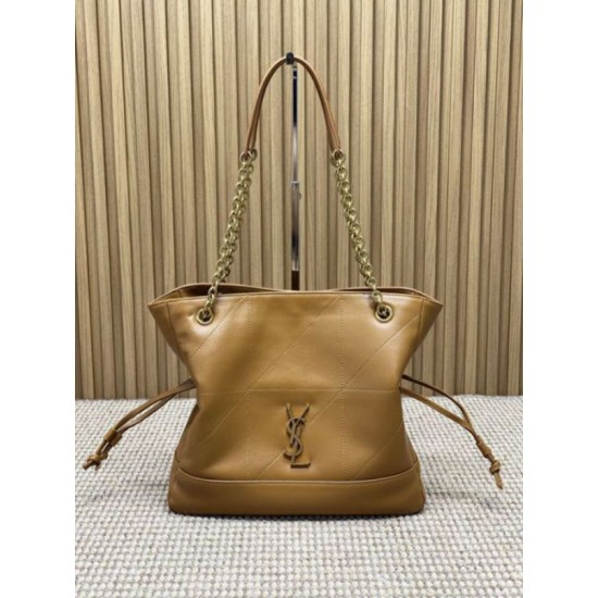 Replica YSL Saint Laurent Jamie 4.3 Large Pochon Shopping Bag Brown
