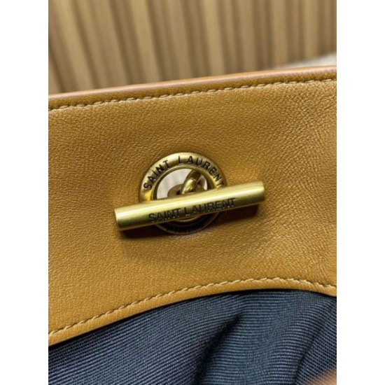 Replica YSL Saint Laurent Jamie 4.3 Large Pochon Shopping Bag Brown