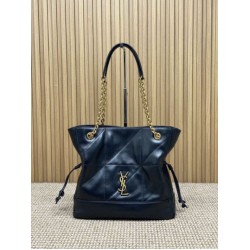 Replica YSL Saint Laurent Jamie 4.3 Large Pochon Shopping Bag Black