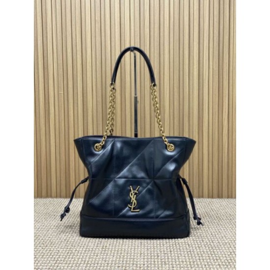 Replica YSL Saint Laurent Jamie 4.3 Large Pochon Shopping Bag Black