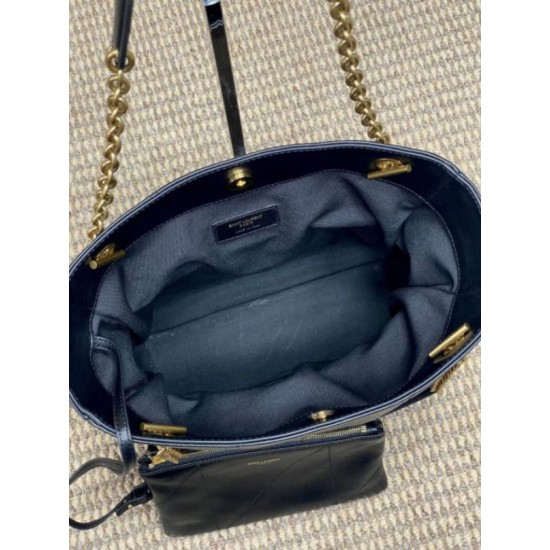 Replica YSL Saint Laurent Jamie 4.3 Large Pochon Shopping Bag Black