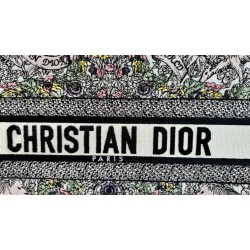 Replica Dior Medium Dior Book Tote Bag Embroidery with Multicolor Dior Around the World Motif