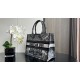 Replica Dior Medium Dior Book Tote Bag Embroidery with Multicolor Dior Around the World Motif Blue