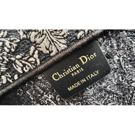 Replica Dior Medium Dior Book Tote Bag Embroidery with Multicolor Dior Around the World Motif Blue