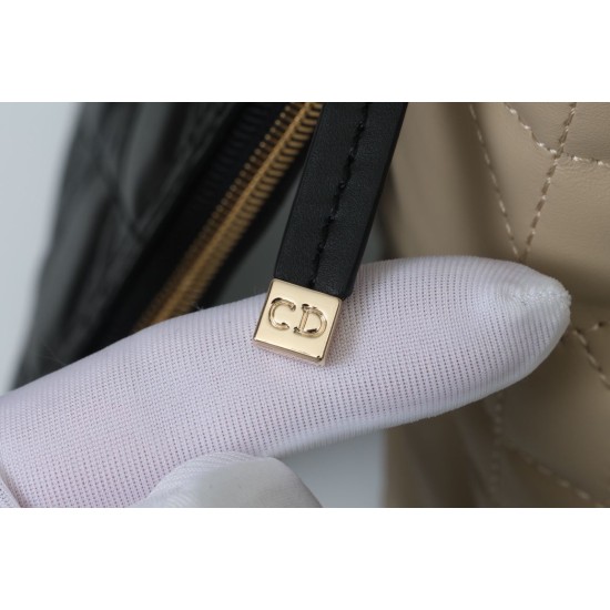 Replica Dior Medium Dior Toujours Macrocannage Bag Beige/Black