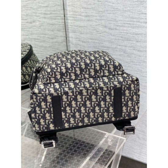 Replica Dior Rider Backpack Dior Oblique Jacquard Beige /Black
