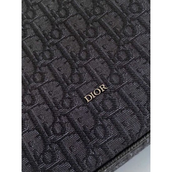 Replica Dior 8 Roll Top Backpack Dior Oblique Jacquard Black