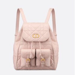 Replica Dior Medium Dior Caro Backpack Pink Macrocannage 