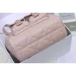 Replica Dior Medium Dior Caro Backpack Pink Macrocannage 