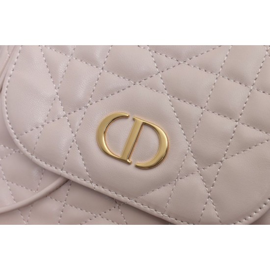 Replica Dior Medium Dior Caro Backpack Pink Macrocannage 