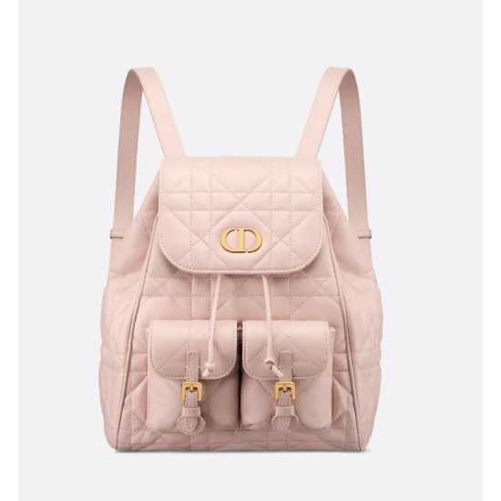 Replica Dior Medium Dior Caro Backpack Pink Macrocannage 