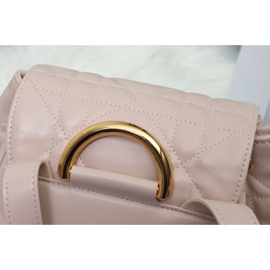 Replica Dior Medium Dior Caro Backpack Pink Macrocannage 