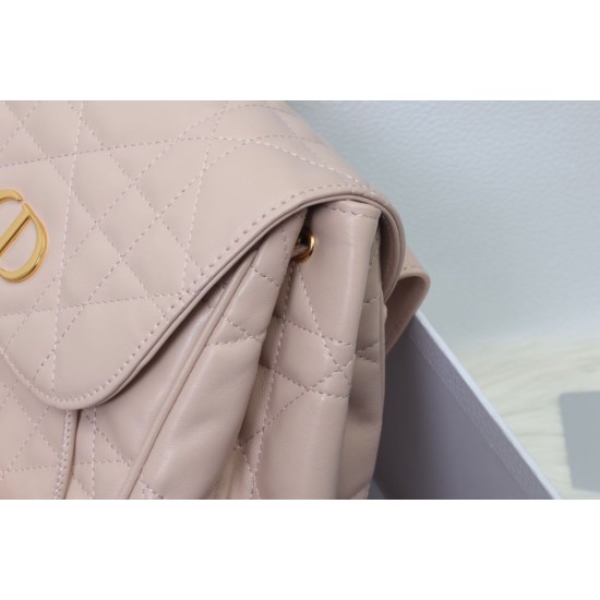 Replica Dior Medium Dior Caro Backpack Pink Macrocannage 