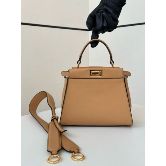 Replica Fendi Mini Iconic Peekaboo Bag Light Brown Replica Fendi Mini Iconic Peekaboo Bag Light Brown