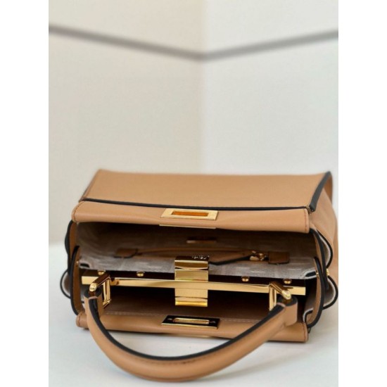 Replica Fendi Mini Iconic Peekaboo Bag Light Brown Replica Fendi Mini Iconic Peekaboo Bag Light Brown