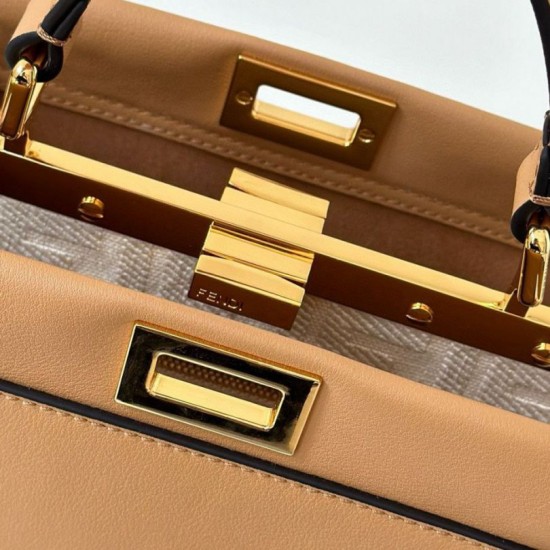 Replica Fendi Mini Iconic Peekaboo Bag Light Brown Replica Fendi Mini Iconic Peekaboo Bag Light Brown