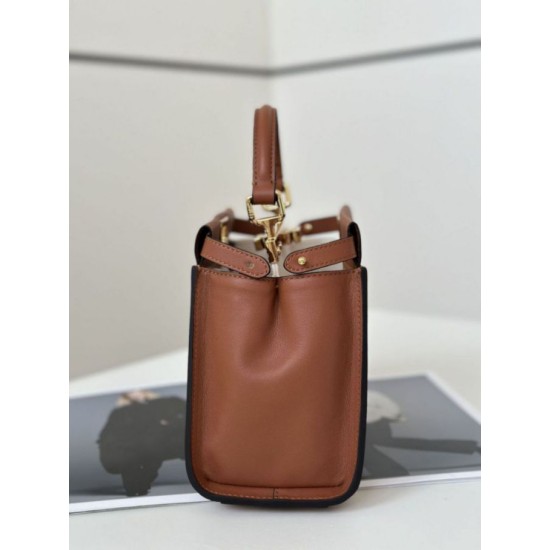 Replica Fendi Mini Iconic Peekaboo Bag Brown