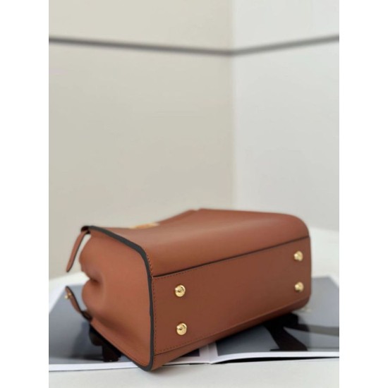 Replica Fendi Mini Iconic Peekaboo Bag Brown