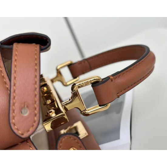 Replica Fendi Mini Iconic Peekaboo Bag Brown