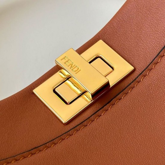 Replica Fendi Mini Iconic Peekaboo Bag Brown