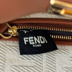 Replica Fendi Mini Iconic Peekaboo Bag Brown