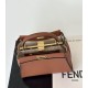Replica Fendi Mini Iconic Peekaboo Bag Brown