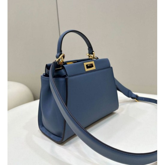 Replica Fendi Mini Iconic Peekaboo Bag Blue