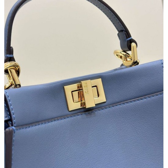 Replica Fendi Mini Iconic Peekaboo Bag Blue