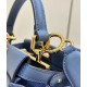 Replica Fendi Mini Iconic Peekaboo Bag Blue
