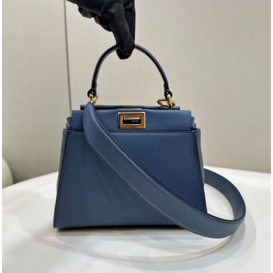 Replica Fendi Mini Iconic Peekaboo Bag Blue