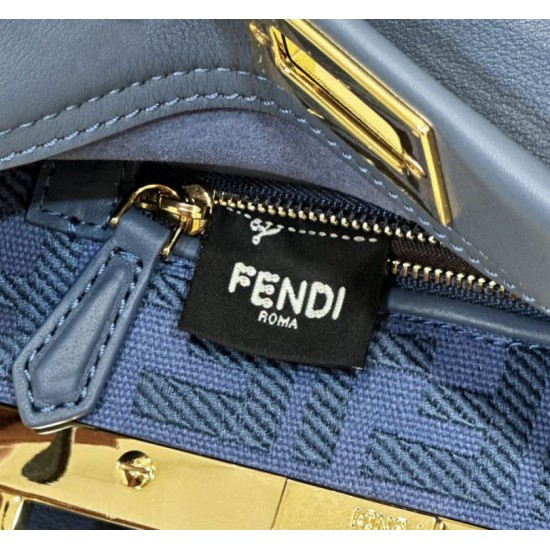 Replica Fendi Mini Iconic Peekaboo Bag Blue