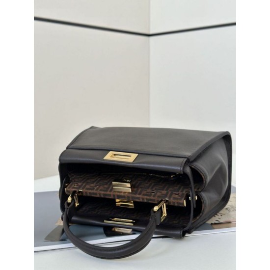Replica Fendi Mini Iconic Peekaboo Bag Black