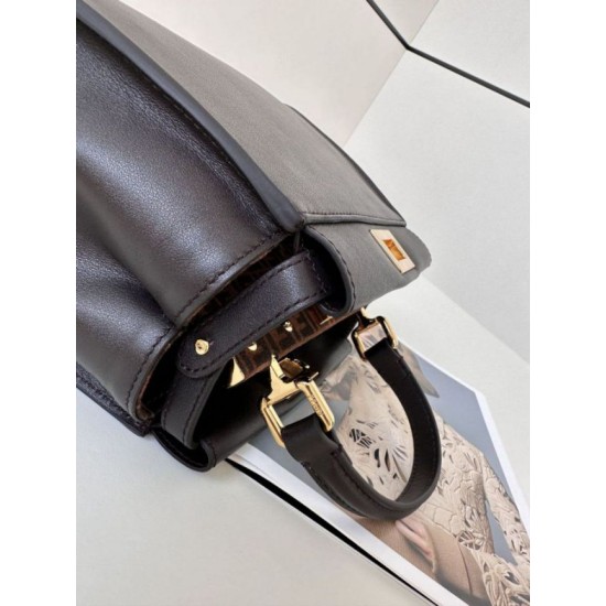 Replica Fendi Mini Iconic Peekaboo Bag Black