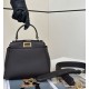 Replica Fendi Mini Iconic Peekaboo Bag Black