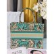 Replica Dior Medium Dioriviera Book Tote Raffia with Pink Toile de Jouy Sauvage Embroidery Fake Sale