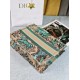 Replica Dior Medium Dioriviera Book Tote Raffia with Pink Toile de Jouy Sauvage Embroidery Fake Sale